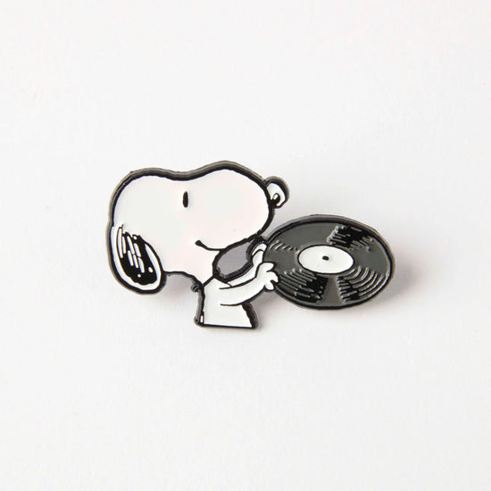 Snoopy Enamel Pin - Record