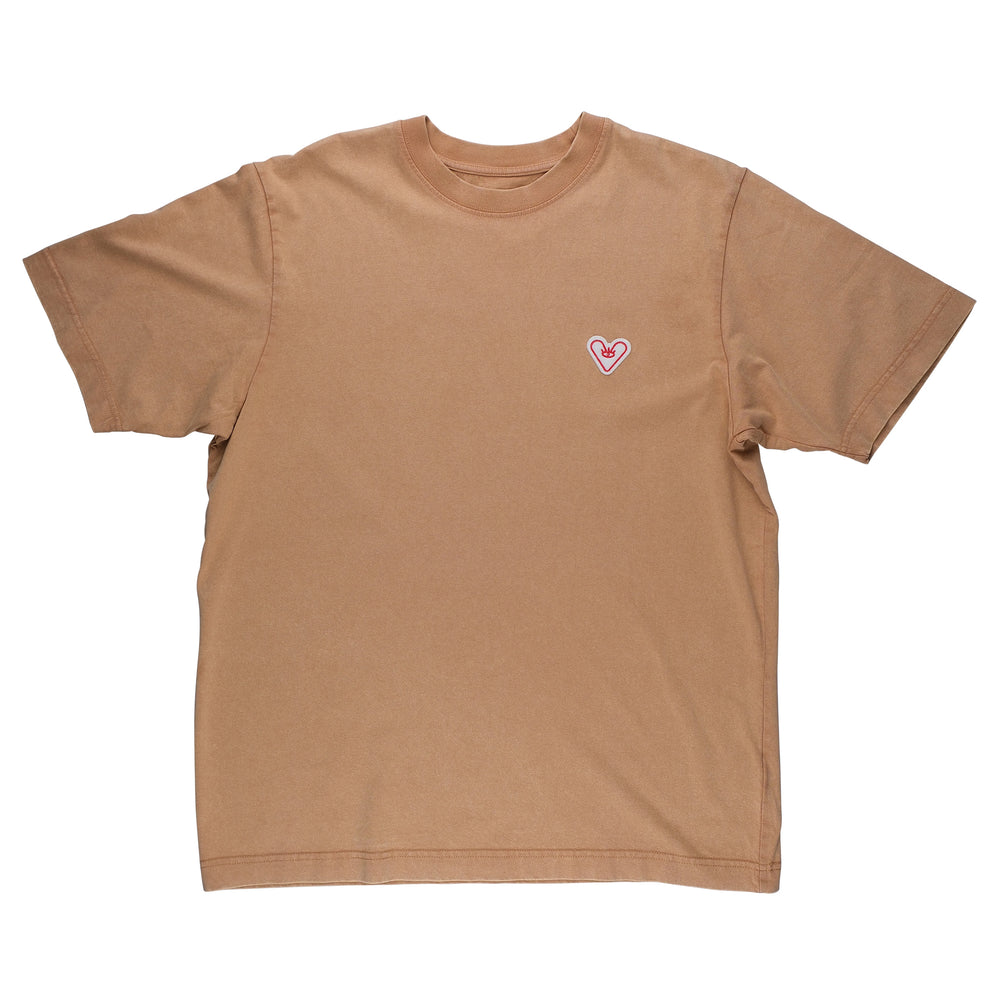 T-SHIRT PATCH VINTAGE - Dyed Latte