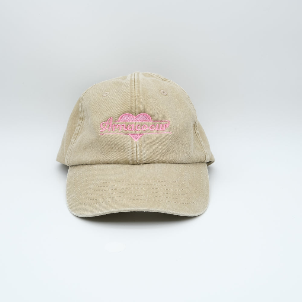 6PANEL VINTAGE - Stone/Pink